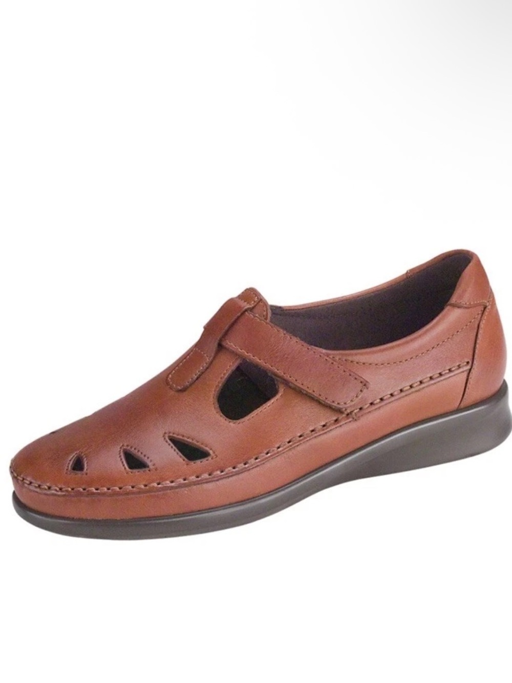 SAS Leather Comfort Shoes Roamer Tripad Comfort 6.5 M Chestnut NIB
